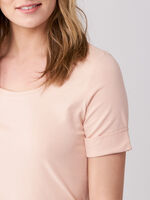 Basic T-shirt with rolled up sleeves image number 2