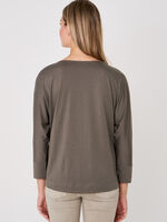 Batwing top with 3/4 sleeve image number 1