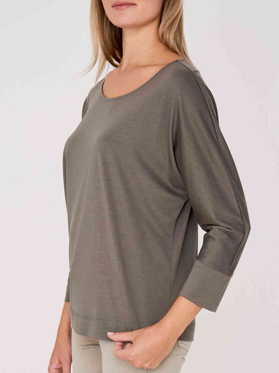Batwing top with 3/4 sleeve image number 2