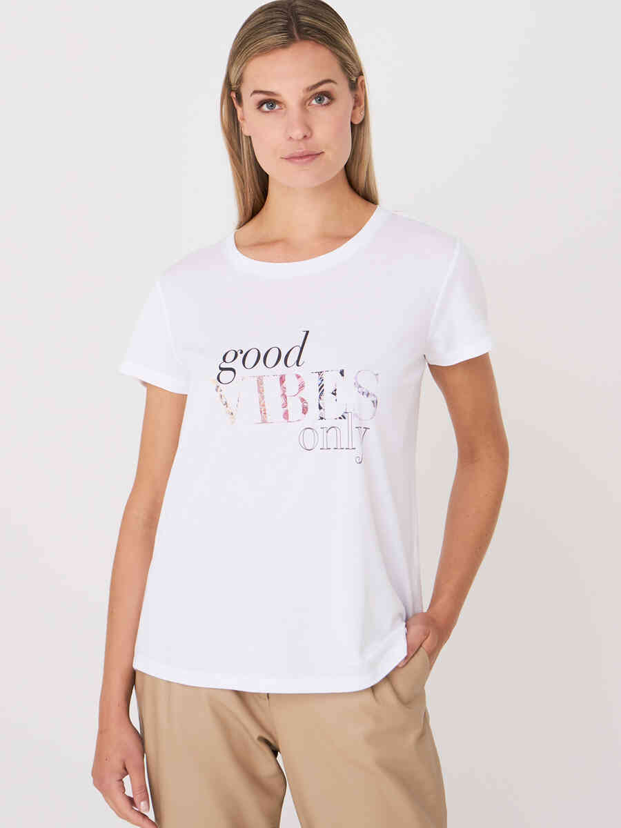 T-shirt in cotton blend with print