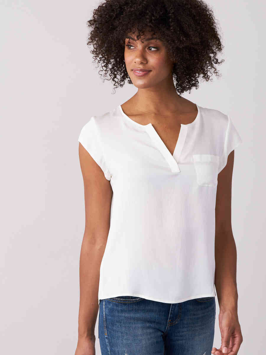 Top with chest pocket