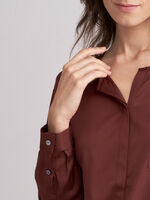 Split neck silk blouse image number 2