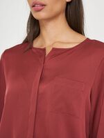 Split neck silk blouse image number 2