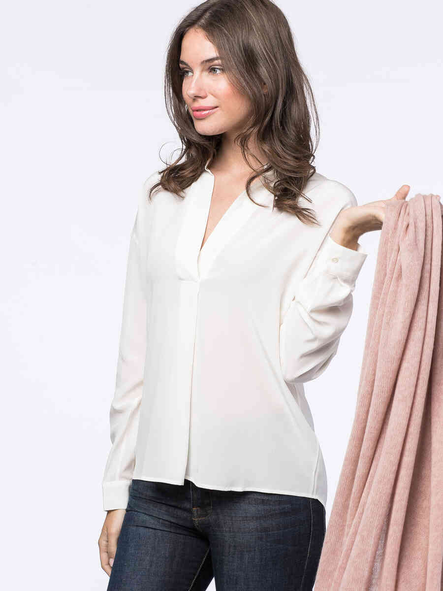 Silk boxy blouse image number 0