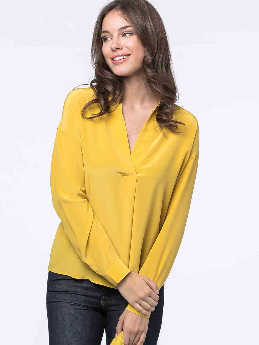 Silk boxy blouse image number 8