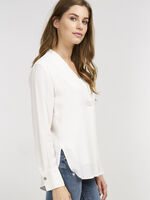 Blouse with double-layered V-neck image number 0