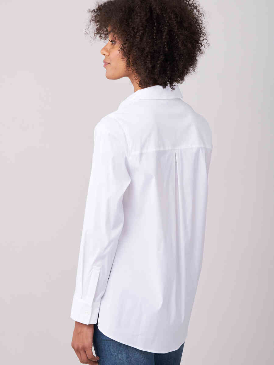 Poplin shirt with breast pocket image number 2