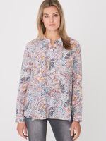 Silk blouse with decorative print image number 0