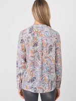 Silk blouse with decorative print image number 1
