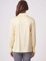 Silk shirt with chest pocket and side slits image number 1