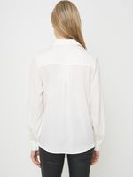 Silk shirt with button loop closure image number 1