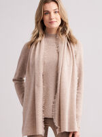 Cashmere scarf with fringes image number 2