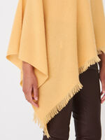 Fine knit organic cashmere poncho with fringes image number 30