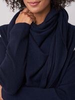 Fine knit organic cashmere triangular scarf image number 2