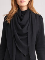 Fine knit organic cashmere triangular scarf image number 5