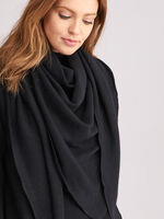 Fine knit organic cashmere triangular scarf image number 6
