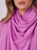 Fine knit organic cashmere triangular scarf image number 21