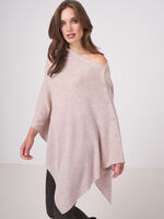 Asymmetric poncho with button placket image number 8