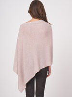 Asymmetric poncho with button placket image number 9