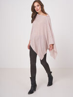 Asymmetric poncho with button placket image number 11