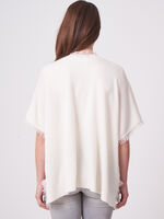 Poncho cape with fringes image number 1