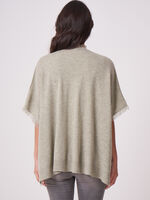 Poncho cape with fringes image number 1
