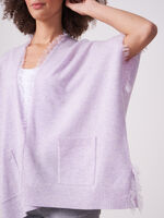 Poncho cape with fringes image number 2
