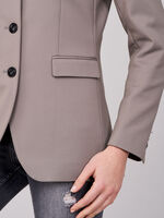 Fitted cotton blend blazer image number 2