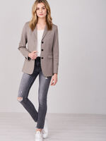 Fitted cotton blend blazer image number 3