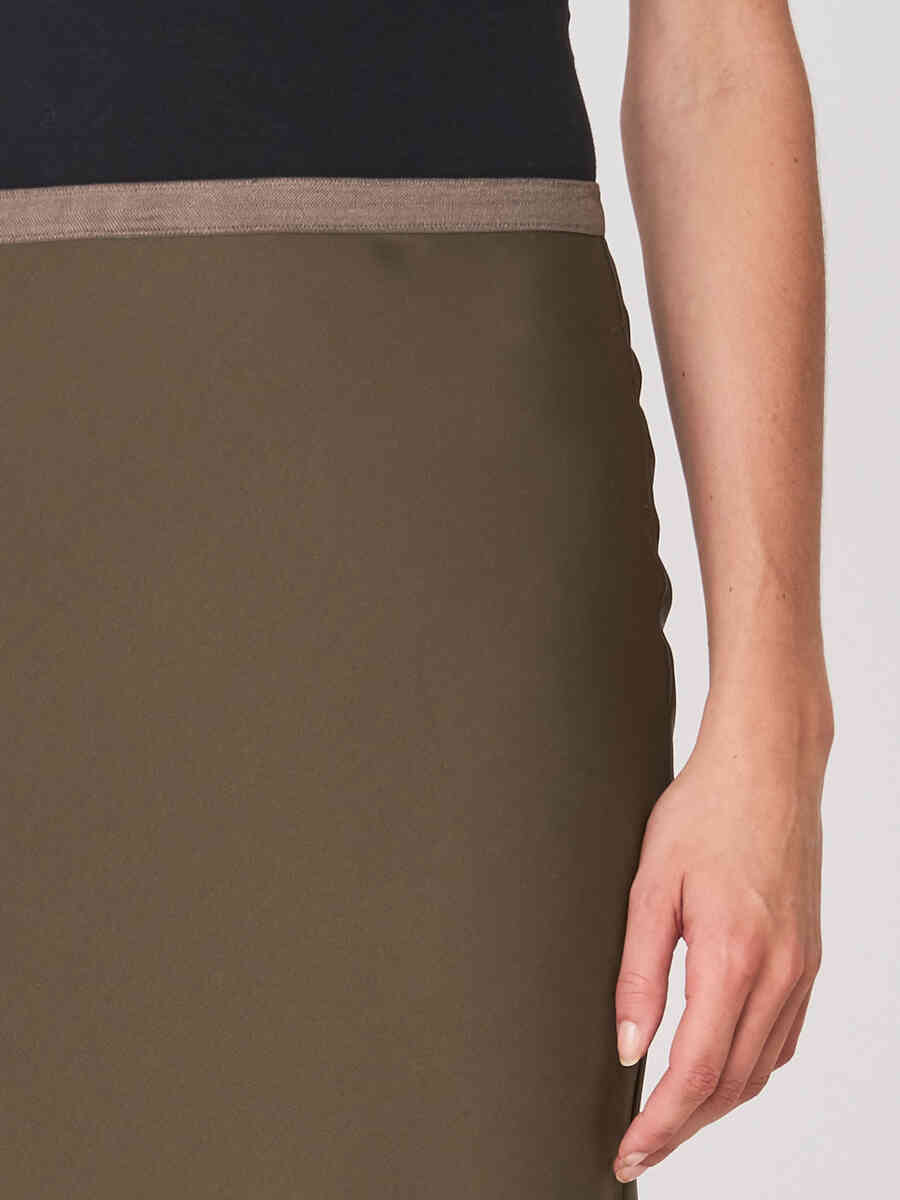 Silk skirt with elastic waistband image number 34