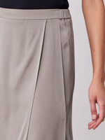 Silk skirt in layered look image number 2