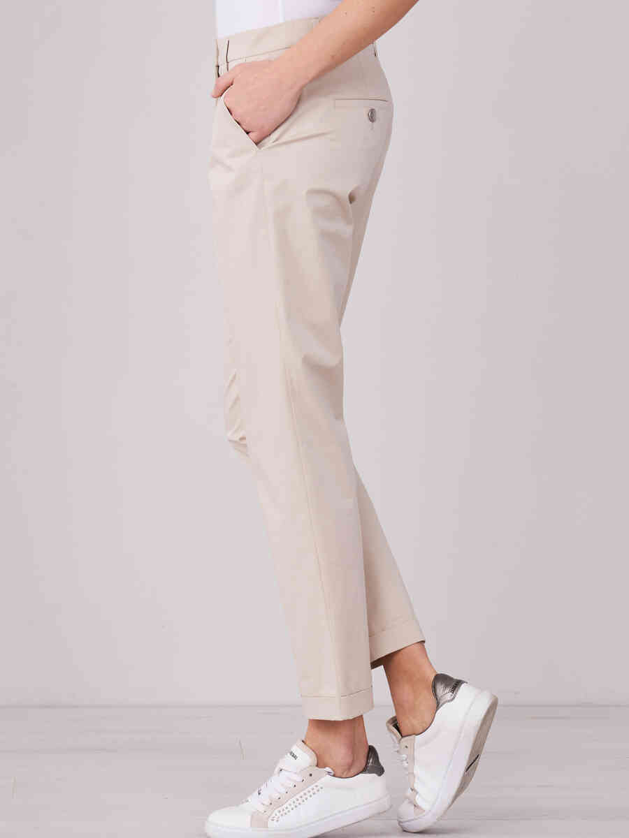 Chino cotton blend trousers image number 3