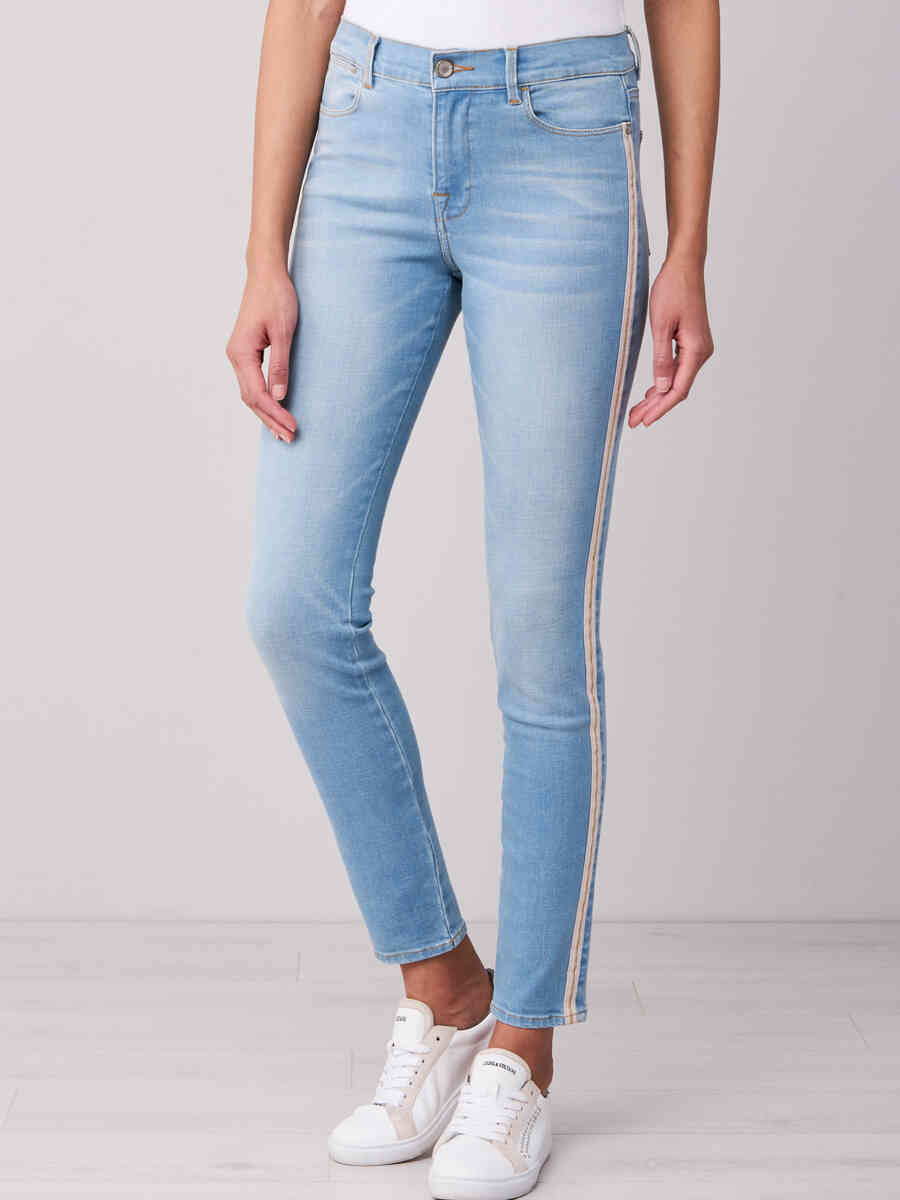 Jeans with stripe detail image number 0