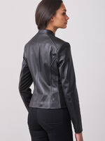 Cropped leather jacket image number 1