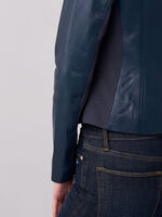 Cropped leather jacket image number 3