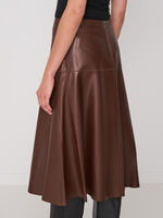 A-line leather skirt image number 3