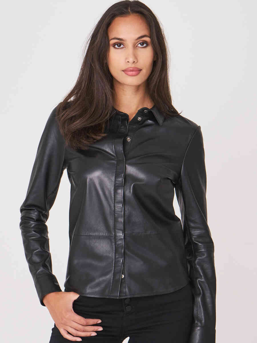 Leather blouse image number 0