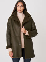 Shearling leather reversible coat image number 0