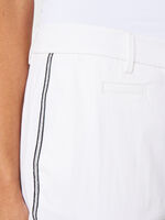 Stretch cotton women's chinos with side metallic stripes image number 2
