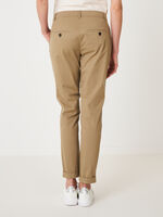 Stretch cotton women's chinos with side metallic stripes image number 1