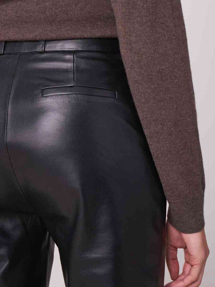 Wide leather pants image number 2