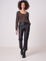 Wide leather pants image number 3