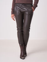 Soft leather pants with elastic waist image number 0
