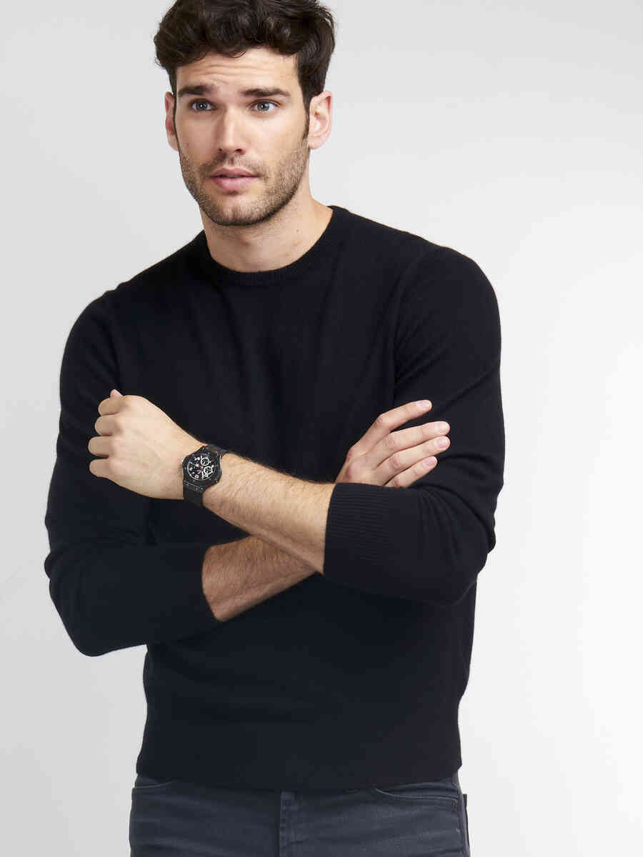 Men's cashmere round neck sweater image number 0