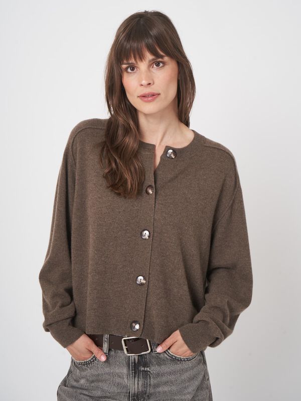 Gilet boxy en cachemire biologique à coupe ample