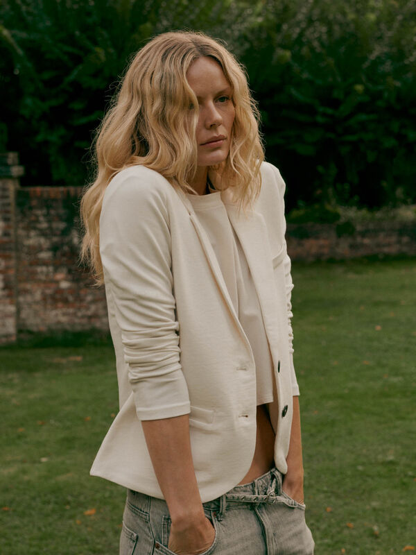 Tailierter French-Terry-Sweatblazer