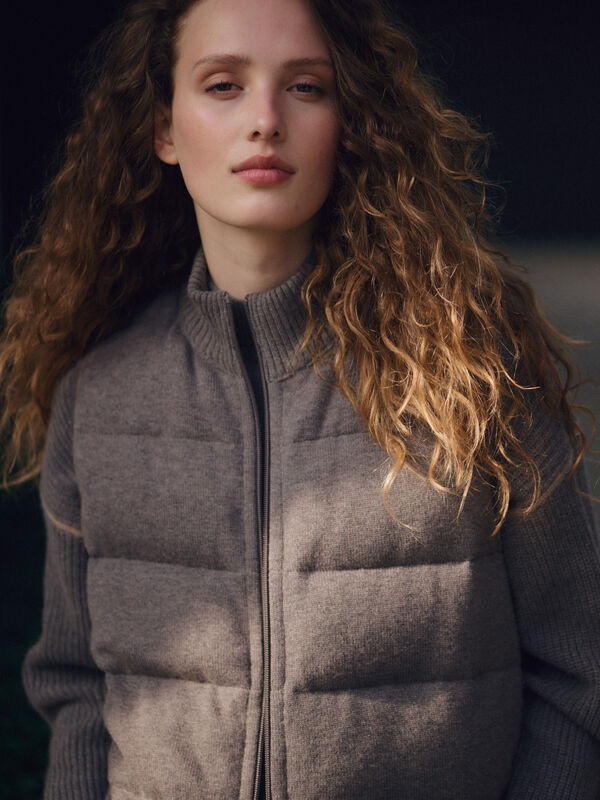 Reversible Cashmere-Wool Down Vest