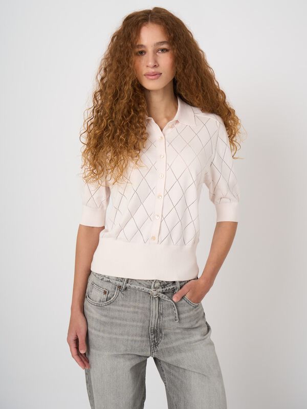 Superfine cotton polo knit