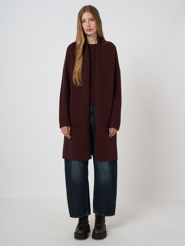 Shawl-Collar Organic Cashmere Cardigan