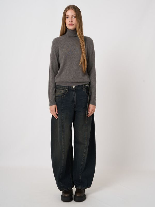 Basic Organic Cashmere Turtleneck Sweater
